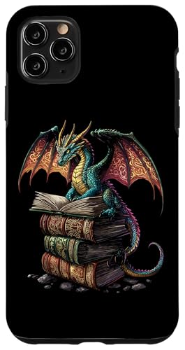 Lindo libro de lectura de dragón lector de fantasía Bookworm Books Lover Carcasa para iPhone 11 Pro Max