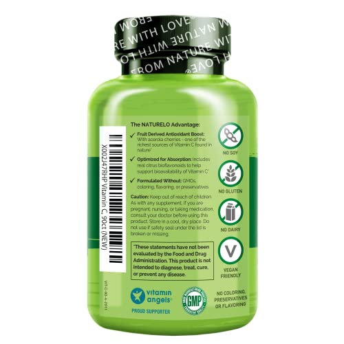 Naturelo VITAMIN-C-90 C With Organic Acerola Cherry Extract And Citrus Bioflavonoids - Vegan Supplement thumb #1