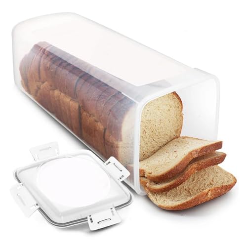 UALXPAO Contenedor For Pan, Panera Hermética Transparente con Tapa, Soporte For Pan De Sándwich For Pan Casero, Protector De Pan Alto For Cocina para Cocina, Armarios(Color 1)