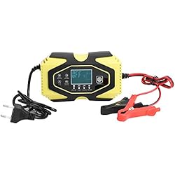 Cargador Normal Batería Agm Cargador de batería, Cargador rápido AGM 12V 6A 24V 3A Salida Accesorio de reparación de batería de Coche de Motocicleta 100V-240V Enchufe de la UE