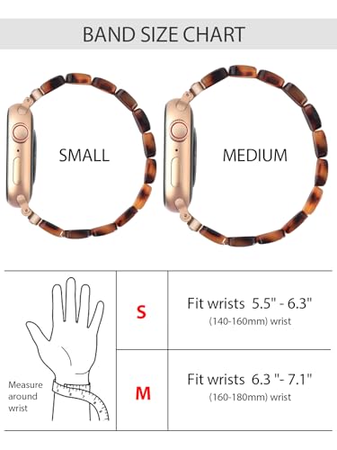 Image of V.R.HOPE Stretchy Resin Apple Watch Band for Series Ultra /10 /9 /8 /7 /SE 38mm 40mm 41mm 42mm Fashion Cute, Lightweight & Flexible, Rectangle Design with iWatch Series 6 /5 /4 /3 /2 /1(Fluorescent White-S)