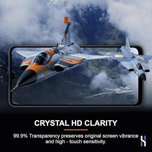 Image of Tempered Glass for Vivo Y11 and Vivo Y21 (6.74 Inch) - Military Grade 9H Screen Guard, Anti-Scratch, Shatterproof, Edge to Edge Full Coverage - Black Border