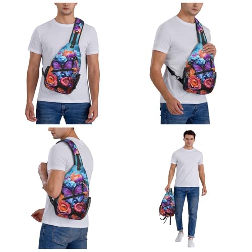 Bolso pequeño de bandolera para senderismo color flores miniatura 7
