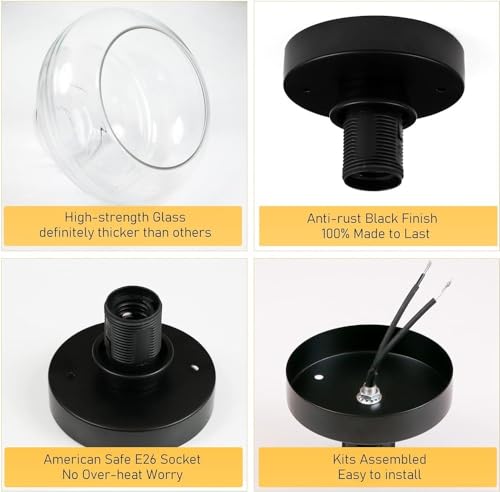 Plafonnier industriel noir pour eclairer un plafond bas sans encombrer - 6