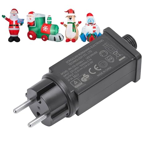 Adaptateur de courant pour lumières LED, transformateur LED 12 V, prise UE, étanche IP44 pour extérieur, transformateur basse tension | Décoration de Noël, jardin, maison, fête, patio