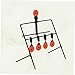 BRIGHTFUFU Self Resetting Metal Shooting Interactive Indoor Practice for Archery and Shooting Enthusiasts Black