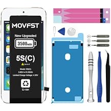 Replacement Battery for iPhone 5S/5C,3500mAh High Capacity Battery Fit for iPhone 5S/5C Model A1453 A1457 A1518 A1528 A1530 A1533 A1456 A1507 A1516 A1529 A1532 with Repair Tool Kits