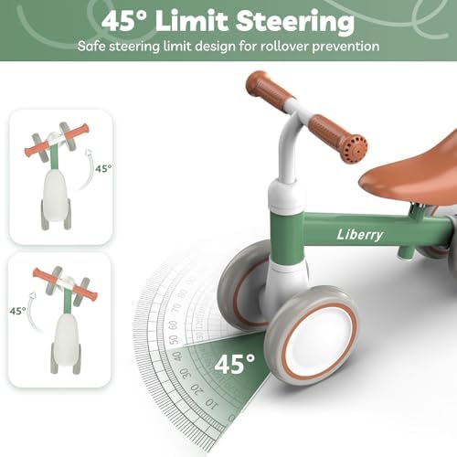 Liberry Baby Balance Bike Ride Toy for 1 2 Years Old Adjustable Seat, Green — view 6