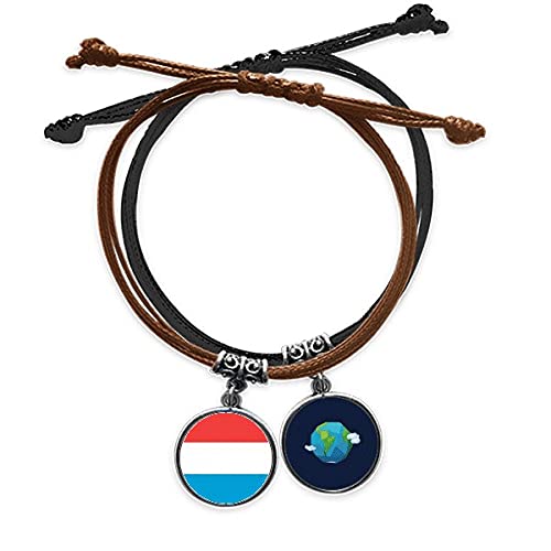 Pulsera de Luxemburgo de cuero para viajeros y amantes de la cultura europea
