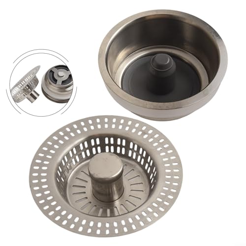 Colador para fregadero de cocina de acero inoxidable miniatura 2