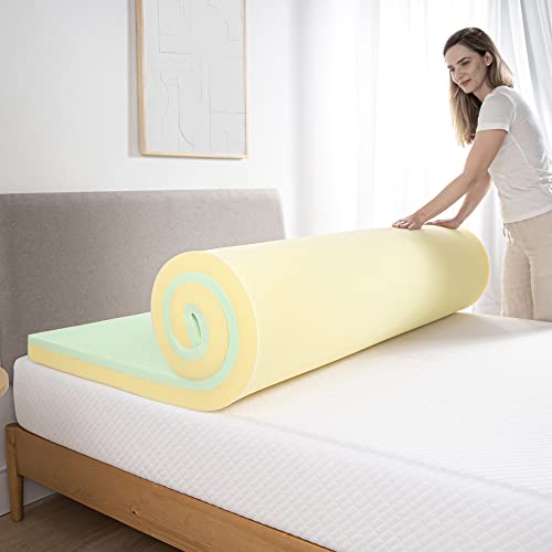 Image of Zinus 4 Inch Green Tea Memory Foam Mattress Topper, King