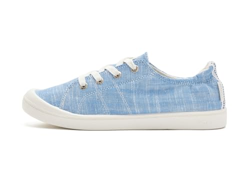 Roxy Women's Bayshore Plus II Sneaker, Textured Light Blue, 6 by Roxy - Used condition - Image 3