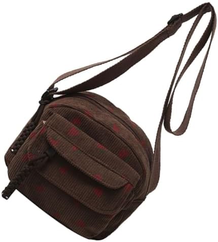 Borsa A Tracolla A Forma Di Fragola In Velluto A Coste – Tasca Multipla E Capiente – Accessorio Moda Originale - copertina