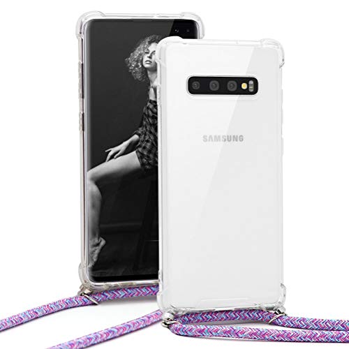 Eouine Crossbody Case For Samsung Galaxy Note10 Pro (6.8") Silicone Transparent Tpu Airbag Lanyard Neck Strap Adjustable Necklace Strap Phone Tether Slim Cover Anti-Scratch Case For Samsung Note10 Pro #TOP1