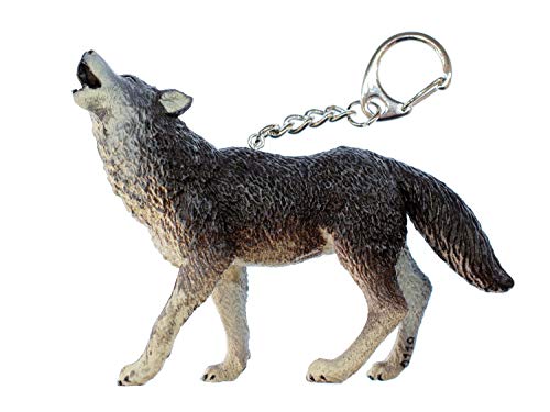 Miniblings Wolf Schlüsselanhänger Hund Werwolf Wolfshund Wildtier - Handmade Modeschmuck I I Anhänger Schlüsselring Schlüsselband Keyring