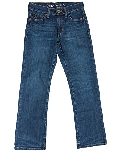 Cody James Boys' Little Saguaro Dark Wash Mid Rise Stretch Slim Bootcut Jeans - Cbsp20j10-Lit