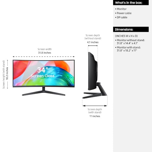 Image of Samsung 34 inch ViewFinity S5 (S55GH) Ultrawide QHD 120Hz Curved Monitor