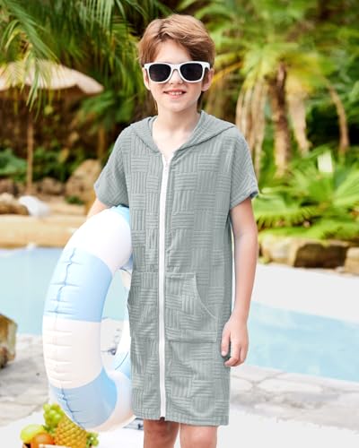 Image of BesserBay Boys Girls Swim Cover Up Terry Cloth Swimwear