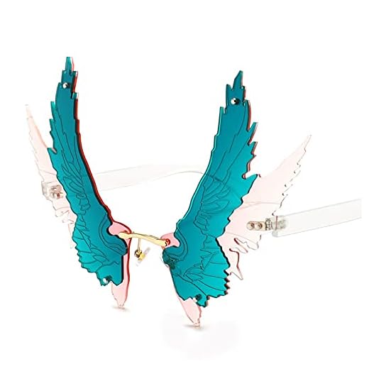 PSFYYY Nya solglasögon, rolig personlighet för män och kvinnor, stora solglasögon utan ram (färg: D)