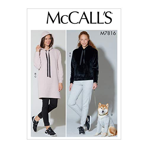 McCall Pattern Company McCall's Pants and Hoodie Sweater Sewing Patterns, Women's 4-14 and Dog Sizes S-L