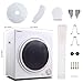 Kaelara Portable Dryers for Laundry 1500W, 3.5 cu.ft Apartment Dryer with 4 drying Mode, Front Load Electric Dryer for RVs and Apartments, White