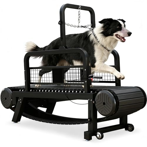 Dog Treadmill Medium & Large Dog Running Machine with Brakes Speedometer Slope Adjustment for High-Energy or Overweight Dogs