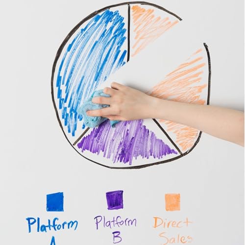 Image of Whiteboard Wall Sticker, Extra Large Strong & Durable Dry Easy to Erase Self Adhesive Wallpaper Peel Stick White Board for Kids Drawing,Office, School,Home Decor (24 x 144 inch, White)