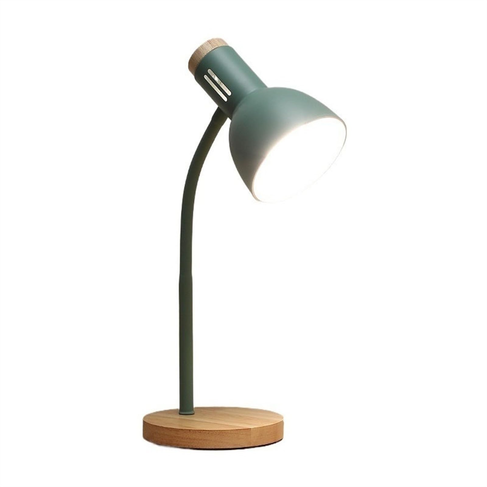 Lampe de bureau Lampe de bureau LED avec base en bois, lampe de bureau avec protection des yeux avec interrupteur à bouton, lampe de lecture à intensité variable avec 3 modes d'éclairage Lampe de bure