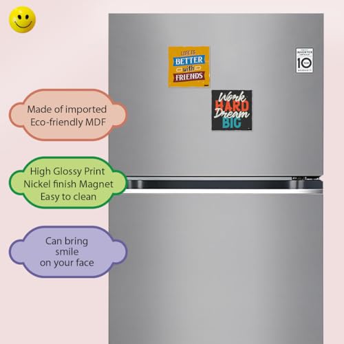Image of LIVELLO Wooden Fridge Magnets for Home & Kitchen | Gift Items | Refrigerator Decorative Magnet | Funny Magnets | Kitchen Funny | Indian Cultural Themed Magnets (Multicolor 17)