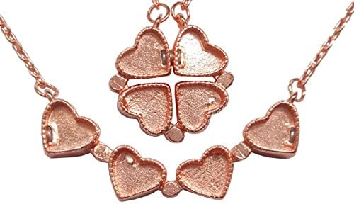 Amazon Bibi ハート クローバー ネックレス ペンダント ピンクゴールド Heart To Clover ネックレス 通販