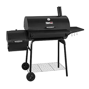 Royal Gourmet CC1830S 30″ BBQ Charcoal Grill and Offset Smoker | 811 Square Inch cooking surface, Outdoor for Camping | Black
