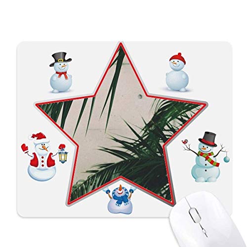 Tapis de souris bonhomme de neige en feuille pour décor de studio photo