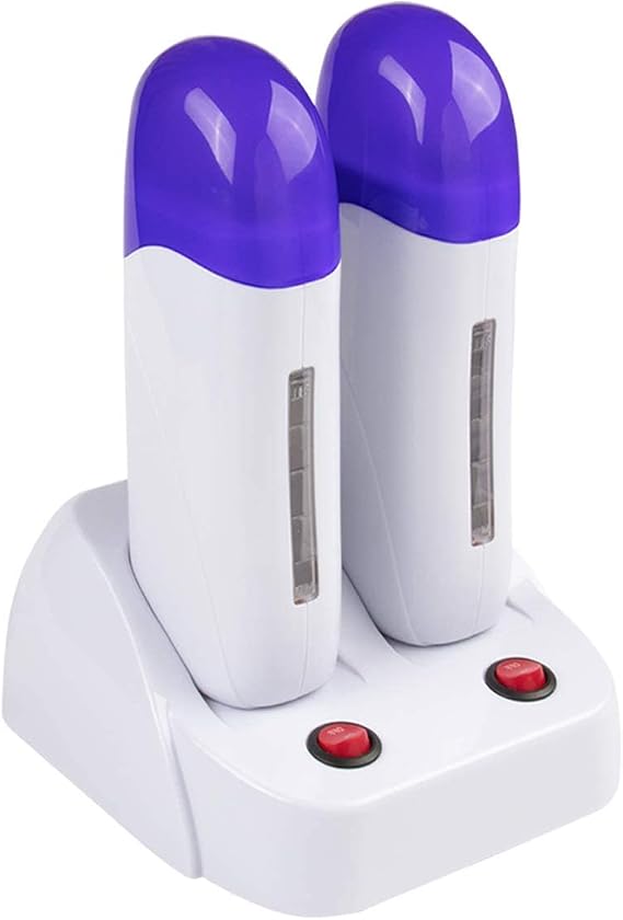 Waxing Kit Electric Wax Heater Waxing Warmer Machine Double Depilatory Roll Wax Warmer for Hair Removal