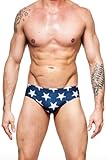 Gary Majdell Sport Men's USA Flag Stars Hot Body Bikini Swimsuit Navy Stars Medium