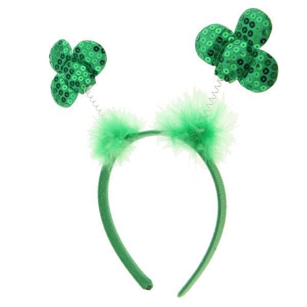 Bnf® 2xGreen Sequins Shamrock Headband Saint Patrick Day Party Fancy Dress Hairband Clothing Shoes & Accessories | Womens Accessories | Hair Accessories-image-15