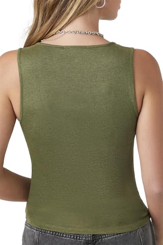 Débardeur en tricot côtelé pour femme ne se détend pas au lavage - 4