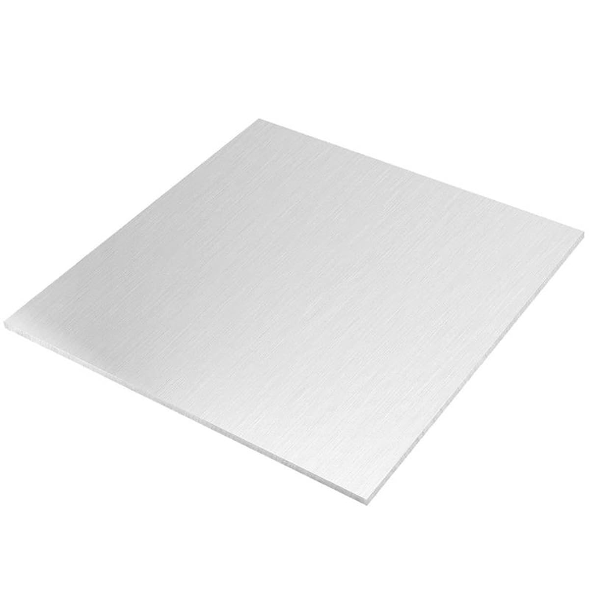 Czysta płyta aluminiowa, cienka blacha ze stopu aluminium, płaska i cienka płyta aluminiowa pokryta folią ochronną, prostokątna aluminiowa płyta metalowa do rękodzieła (500x500x2mm)