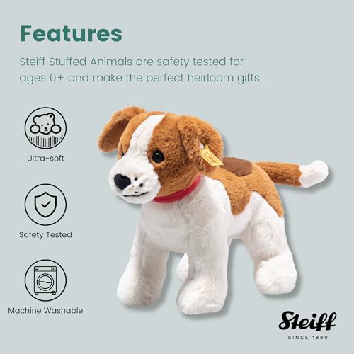 Steiff 067082 Snuffy Hund - 27 cm - braun/beige, Plüsch Bunt