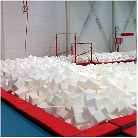 Foamma White Foam Pit Cubes/Blocks 4 x 4 x 4 10 Pack for Gymnastics, Freerunning and Parkour Courses, Skateboard Parks, BMX, Trampoline Arenas