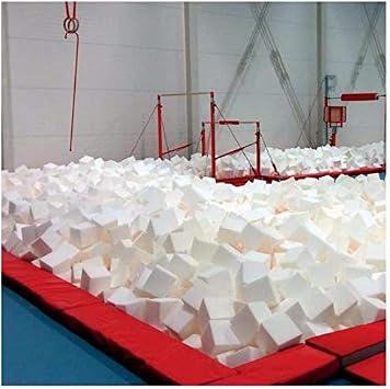 Foamma White Foam Pit Cubes/Blocks 4 x 4 x 4 10 Pack for Gymnastics, Freerunning and Parkour Courses, Skateboard Parks, BMX, Trampoline Arenas