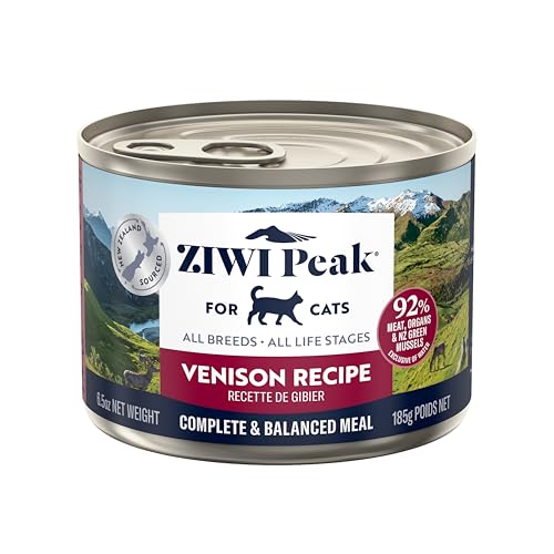Image of ZIWI Peak Wet Cat Food - All Natural, High Protein, Grain Free, Limited Ingredient, with Superfoods (Venison, Case of 12, 6.5oz Cans)