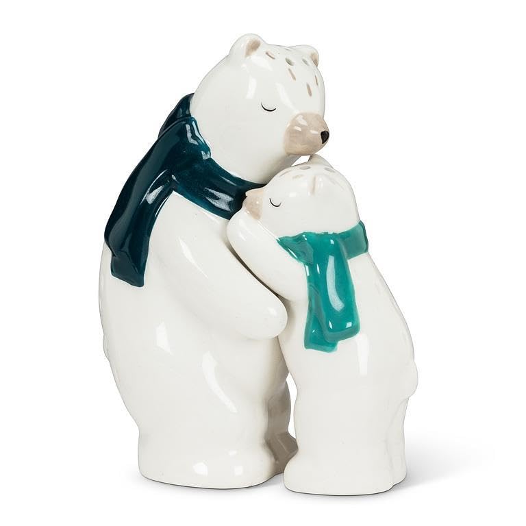 Sel et poivre ours polaire en céramique blanche pour art de la table