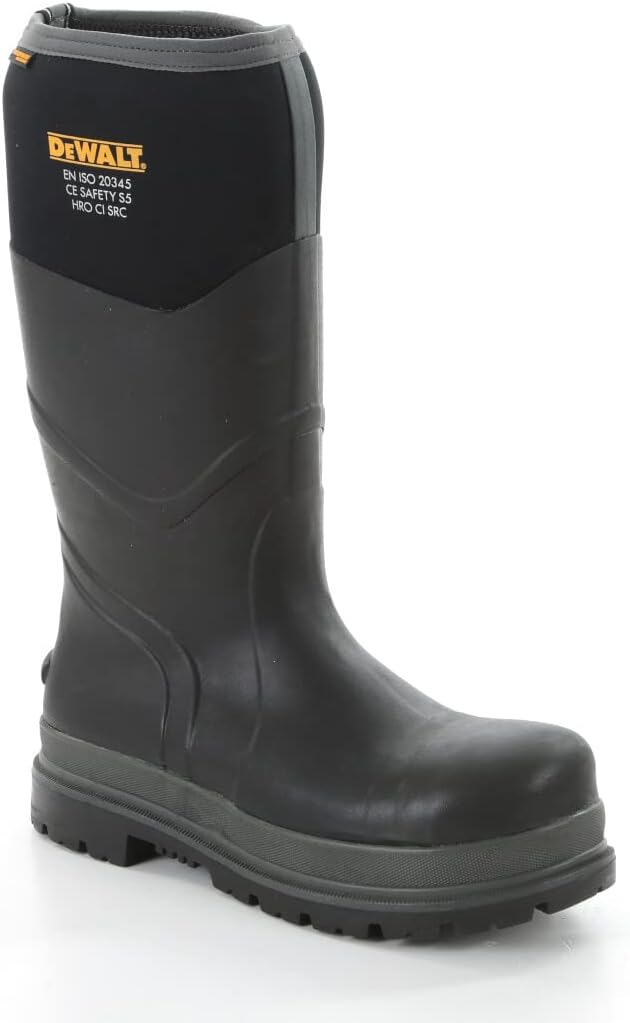 Hobart Men's Steel Safety Toe, Steel Midsole, Waterproof, Heat Resistant, Neoprene Wellington Work Boot