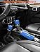 Savadicar Sky Blue Interior Accessories - Handbrake & Gear Shift Knob Trim Set for 2018-Present Jeep Wrangler JL JLU 4XE & Gladiator JT - Solid Color Interior Decor Upgrade Option, 3-Piece