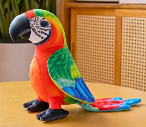 Image of Tickles Parrot Soft Stuffed Plush Bird Toy for Kids Boys & Girls Birthday Gifts (Color: Multicolor Size: 20 cm)