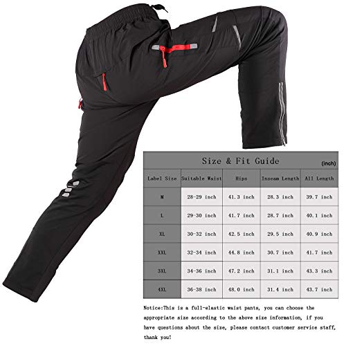 West Biking Cycling Trousers,Men’s Women Bike Pants, Breathable Lightweight Elasticated Waist Athletic Sweatpants with… - Image 3