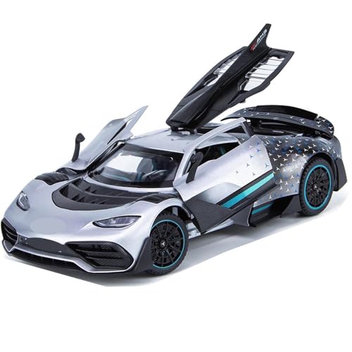 Image of Mashes Mercedes AMG One Diecast Metal Car Toy 1:32 Scale with Openable Doors, Pull Back Action, Light & Sound, Detailed Sports Car Model for Kids & Collectors