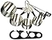Chef elite Measuring Cups Deluxe 7 Piece Stainless Steel Set - 5 Cup Set, Spaghetti Measure, And Coffee Scoop (Light Gray)