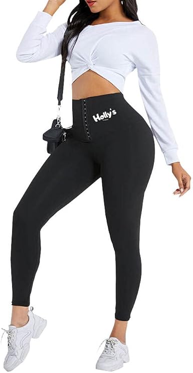 Leggings deportivos para mujer, cintura alta, planos, 2 en 1, corsé  integrado, pantalones de yoga, fitness para correr, adelgazamiento,  compresión posparto, anticelulitis, push up muslos: Amazon.es: Ropa