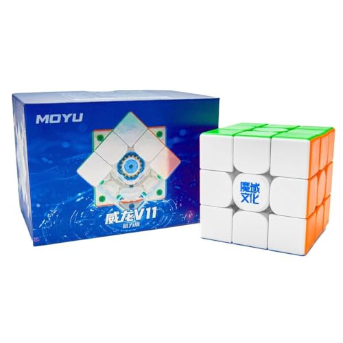 Image of MoYu WeiLong V11 3x3 Magnetic Speed Cube | Matte Finish, 48 Magnets & 64 Customization Options | Classic Spring Mechanism & Dual Adjustment System Professional Puzzle